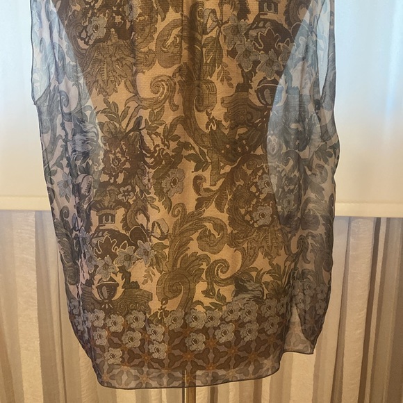 ALBERTA FERRETTI fabulous 100% Silk top with unique design, size 8 - Picture 9 of 16